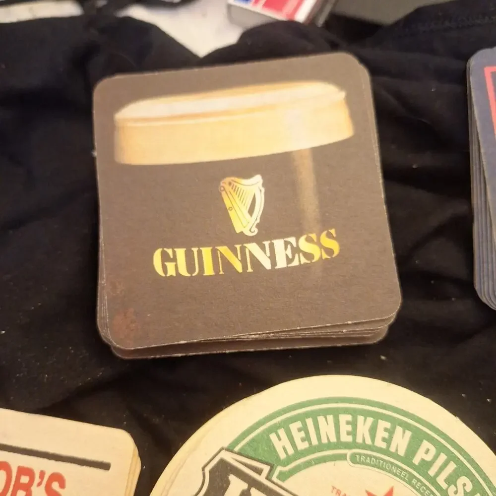 VTG Bar Cardboard Coasters 57 pcs. Man Cave Collectibles Beer Decor